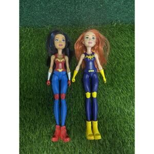 DC Super Hero Girls Wonder Woman Batgirl Action Figure Doll Lot 11.5" Mattel